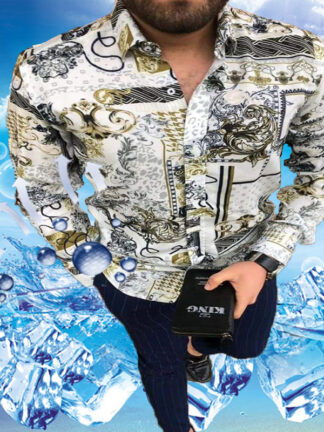 Купить Bohemian Plus Size 3XL Men's Casual vintage Shirts Long Sleeve Autumn Hawaiian Shirt Boho Oversize Man Clothes Cardigan Blouse