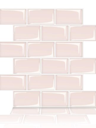 Купить Art3d 30x30cm Pink 3D Wall Stickers Self-adhesive Peel and Stick Backsplash Tile for Kitchen Bathroom