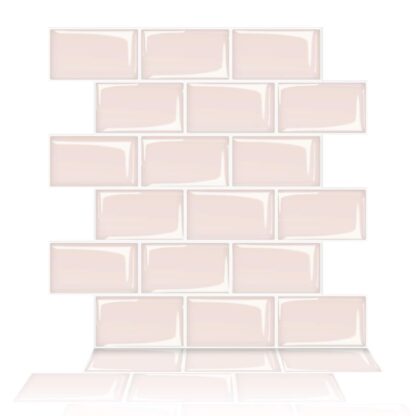 Купить Art3d 30x30cm Pink 3D Wall Stickers Self-adhesive Peel and Stick Backsplash Tile for Kitchen Bathroom