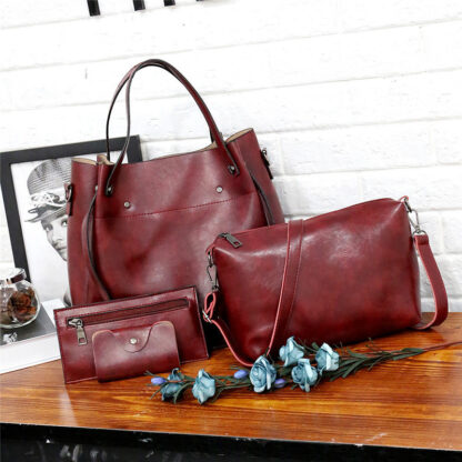 Купить Women's tote bag new fashion large capacity Single Shoulder Messenger Handbag simple four piece set