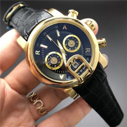 Купить Hot Selling Men's Watches 40mm Leather Strap Men's Watch Automatic Quartz Movement All Dial Work 5ATM Waterproof OB4012