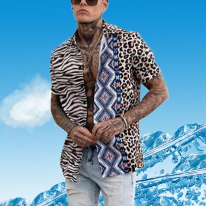 Купить Designer Shirts Printed Single Breasted Turndown Collar Mens Tees Plus Size Casual Male Short Sleeve Hip Hop Summer beach Tops blouse Wear