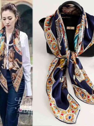 Купить New plain crepe satin 110cm square female mulberry silk scarf
