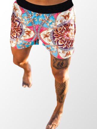 Купить summer print pantalones cortos Shorts casual style men beach pants printed trend pant swimming trunks