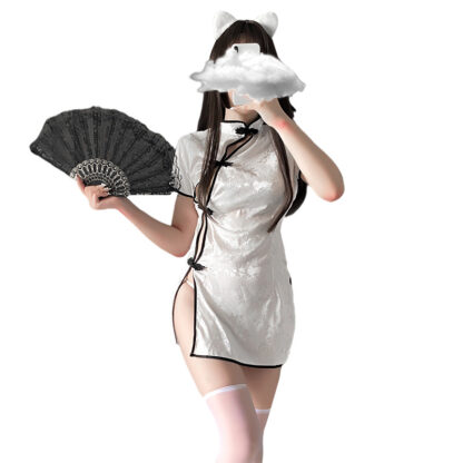 Купить 1Pcs/Lot Sexy cheongsam female white passion clothes underwear temptation uniform sex products