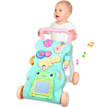 Купить Baby Walker Toys Multifuctional Toddler Trolley Sit-to-Stand ABS Musical Walker with Adjustable Screw for Toddler