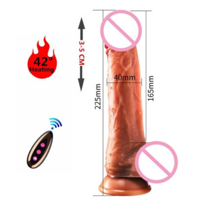 Купить 2022 adultshop Remote Control Skin Feels Lifelike Dildos Telescopic Wireless Vibration Big Penis With Temperature And Sucker For Women 210618