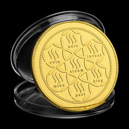 Купить 10pcs Non Magnetic Steem Cryptocurrency Physical Silver Gold Plated Coin Collection Art Souvenir Gift Commemorative Coin