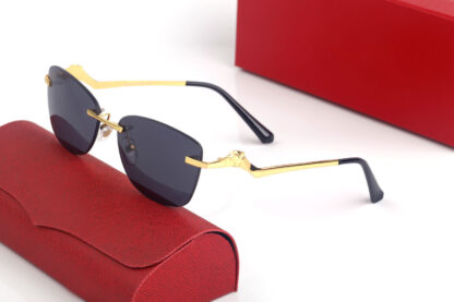 Купить Brand Luxury Designer Sunglasses for Women Mens Vintage Oversized Pilot Sun Glasses Irregular Bending Metal Frame UV400 Men Woman Sunglass Eyeglasses with Box