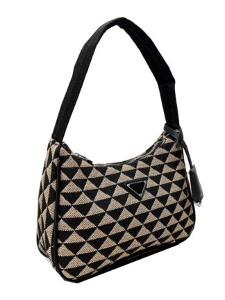 Купить 2022ss Italy Woman Bags Hobo Handbags Lady Fashion Denim Composite designers handbag Shoulder Bag Triangular Lattice Crossbody Bag Wallets 22*15cm