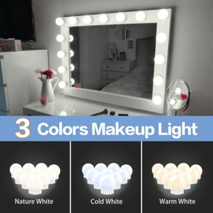 Купить LED Mirror Light 12V Makeup led bulbs Hollywood Vanity led lights Dimmable Wall Lamp 2 6 10 14Bulbs Kit for Dressing Table LED010