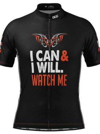Купить 2022 Men's I Can I Will Watch Me Short Sleeve Cycling Jersey