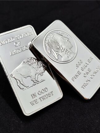 Купить 50pcs Non Magnetic USA Fine Silver Bullion Bar Union Buffalo 1OZ One Troy Ounce Liberty Commemorative Coin Collectible Silver Bar Gift