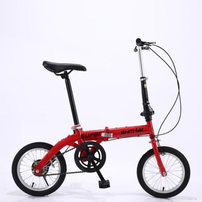 Купить 14-inch Foldable Ultra-lightweight Kids Bike Children Variable Speed Dual Brake Folding Bicycle