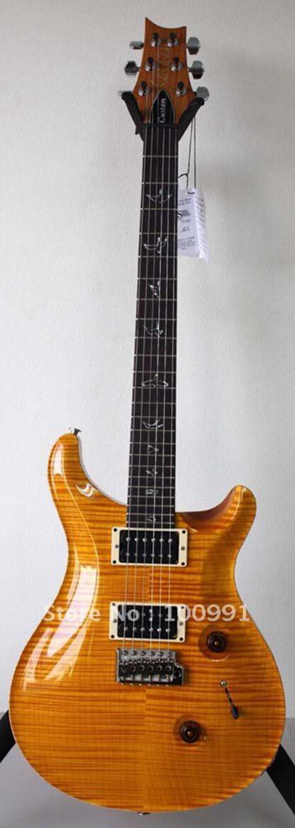 Купить Private Stock Paul Smith Yellow Flame Maple Top Electric Guitar Birds Ring Inlay