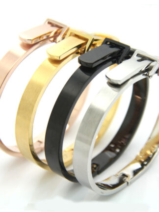 Купить Nobility Women Gift Classic Adjustable Stainless Steel Buckle Bangle Bracelet Collect Artwork Jewelry
