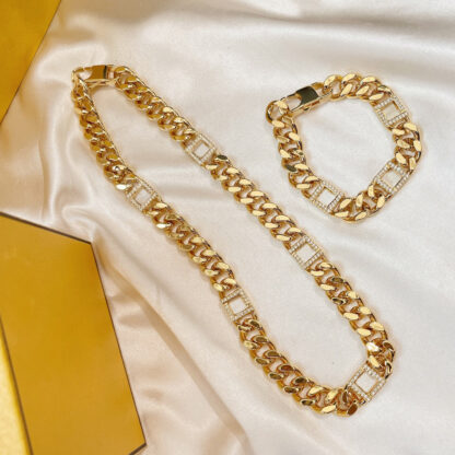 Купить Fashion Bracelet Necklace Cool Wedding Pendants Suit Letter Design 2 style for Man Woman Unisex Chain Bracelets Necklaces Jewelry Top Quality