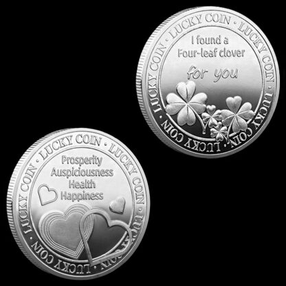 Купить 10pcs Non Magnetic Four-leaf Clover For Souvenirs and Gifts Silver Plated Commemorative Lucky nHome Decorations Collectible Coin