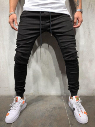 Купить New Men Skinny jeans Casual Biker Denim hiphop Pants Washed High quality Jean Slim Fit Streetwear Pant