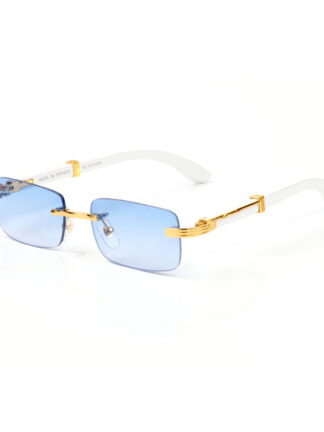 Купить Vintage Fashion Designer Sunglasses Woman Brand Designer Blue Carti Buffalo Horn Ladies Sun glasses for Women Mens Eyeglasses Lunettes De Soleil Oculo Feminino