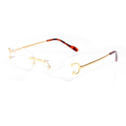 Купить Fashion Polarized Designer Sunglasses for Men Women Square Frameless Retro Carti Sun Glasses Woman Man Transparent Versatile Sport Eyeglasses UV400 Accessories
