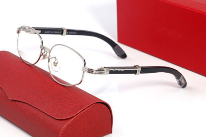 Купить Buffalo Designer Sunglasses For Women Mens 2022 Brand Vintage Retro Oval Sun Glasses Woman Tiny wire Silver Alloy Black Wave Wooden Eyeglasses with box Lunettes