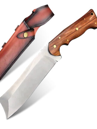 Купить ATS-34 Steel Machete Camping Knife Fixed Blade Hunting Knife Outdoor Survival Military Tactical Combat Knives Desert Iron Wood Handle Adventure Jungle Tools Knifes