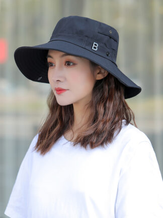 Купить Women's Sun Hat UV Protection Foldable Mesh Wide Brim Beach Fishing Bucket Hat