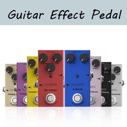 Купить NAOMI Guitar Effect Pedal Mini Single DC 9V for Electric Guitar with Intensity Rate Control True Bypass Guitar Pedal