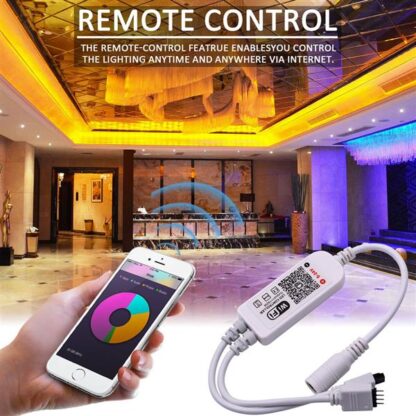 Купить 5M RGB 5050 Waterproof LED Strip light SMD 44 Key Remote Wifi Wireless Light