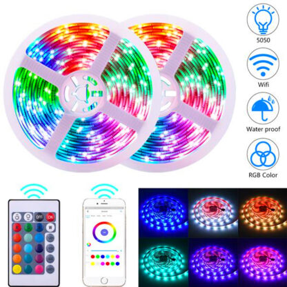 Купить Hot selling 12V-5050 RGB Wifi Remote Control 10 Meters 24 Keys 300 Lights (40W) Light Strip Dual Disk Flexible Lighting