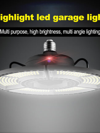 Купить Hot sale E27 LED Deformable Folding Garage Lamp Super Bright Industrial Lighting 60W 80W 100W UFO High Bay Industrial Lamp for Warehouse