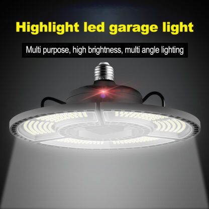 Купить Hot sale E27 LED Deformable Folding Garage Lamp Super Bright Industrial Lighting 60W 80W 100W UFO High Bay Industrial Lamp for Warehouse