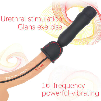 Купить 2022 adultshop Adult toys Male penis plug vibrator male urinary catheter sounding glans sex toy urethral massager. 1015