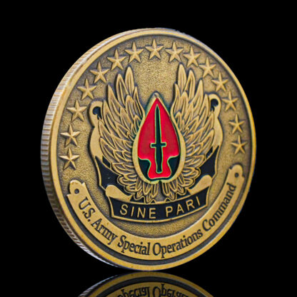 Купить 10pcs Non Magnetic Airborne Special Operations Command Army Sine Pari Usa Challenge Coin Challenger Souvenirs Medal Collectible Coins Antique Gift