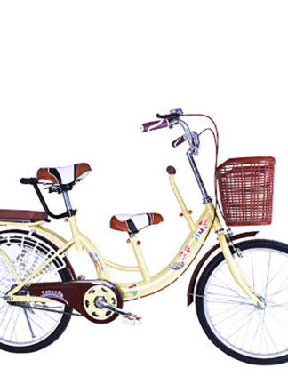 Купить 22-Inch Bike Mother And Child Bike Women's Mum & Kid Bicycle Can Bring 2 Children