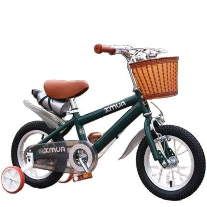 Купить 12/14/16/18 inch children's bike retro British style 2-10 year old boy and girl bicycle student bicycle with basket