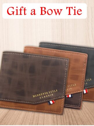 Купить Men Wallet PU Leather Business Foldable Wallet Luxury Billfold Slim Hipster Panelled Credit Card Holders Inserts Coin Purses Vintage Walltes