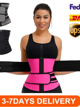 Купить US STOCK Custom Logo Men Women Shapers Waist Trainer Belt Corset Belly Slimming Shapewear Adjustable Waist Support Body Shapers FY8084