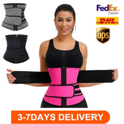 Купить US STOCK Custom Logo Men Women Shapers Waist Trainer Belt Corset Belly Slimming Shapewear Adjustable Waist Support Body Shapers FY8084