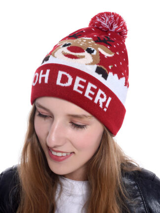 Купить Fashion High Quality Colorful Womens Christmas Caps Handmade Outdoor Sports Gift Cap Hats