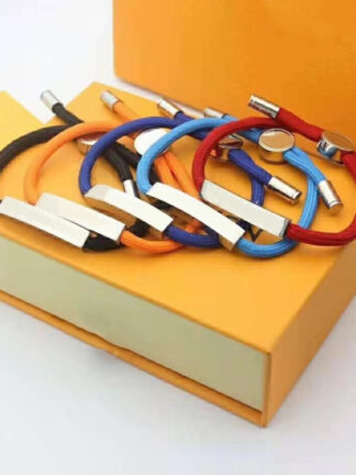 Купить Unisex Bracelet Fashion Bracelets for Man Woman Jewelry Adjustable Bracelet Jewelry 5 Color with BOX