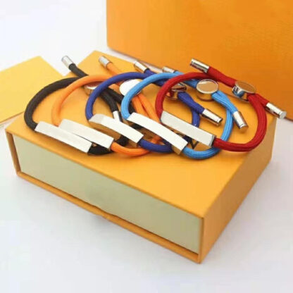Купить Unisex Bracelet Fashion Bracelets for Man Woman Jewelry Adjustable Bracelet Jewelry 5 Color with BOX