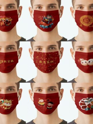Купить 2022 Chinese New Year Designer Adult Reusable Masks 3D Floral Design Shows Face Washable and Breathable Protective Mask Kids Face Mask FY0209