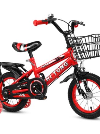Купить 12/14/16 Inch Children Bike Boys Girls Toddler Bicycle Adjustable Height Kid Bicycle with Detachable Basket