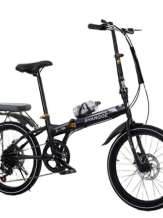 Купить Portable Single Wheel Folding Bicycle Quality Carbon Steel Frame 20 Inch Variable Speed Front and Rear Mechanical Disc Brake