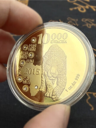 Купить 10pcs Non Magnetic Craft Zambia Republic 1oz.999 African Leopard 10000 Kwacha Gold Animal Commemorative Coin Collection