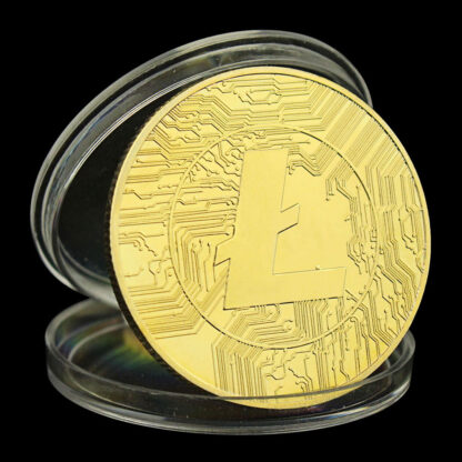 Купить 10PCS Non Magnetic Craft Litecoin Collectible Gold Plated Souvenir Crypto Non-currency Physical Cryptocurrency Litecoin Commemorative Coin