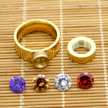 Купить New Arrival Fashion 4 Color Zircon Change Stainless Steel Ring Jewelry for Womens Gift