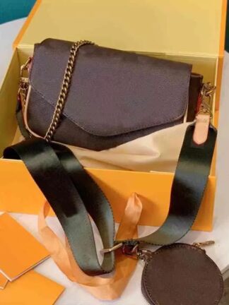 Купить HH Fashion Women Handbag Pochette Chain Crossbody Bag Nylon Strap Sling Shoulder Bags Fashion Classic Letter Canvas leather handbags round Purse